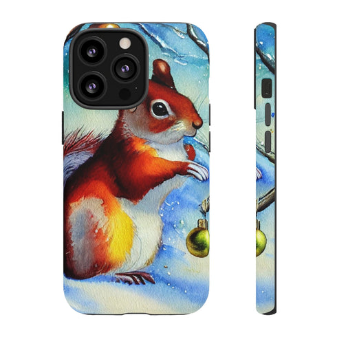 A Squirrel Decorates the Forest for Christmas - Impact Resistant Phone Case iPhone 13 Pro Matte